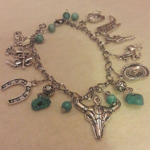 DebbBees #177. Cowboy western charm bracelet